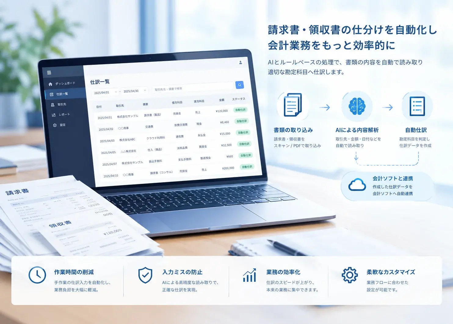 会計業務自動化システムのイメージ画像